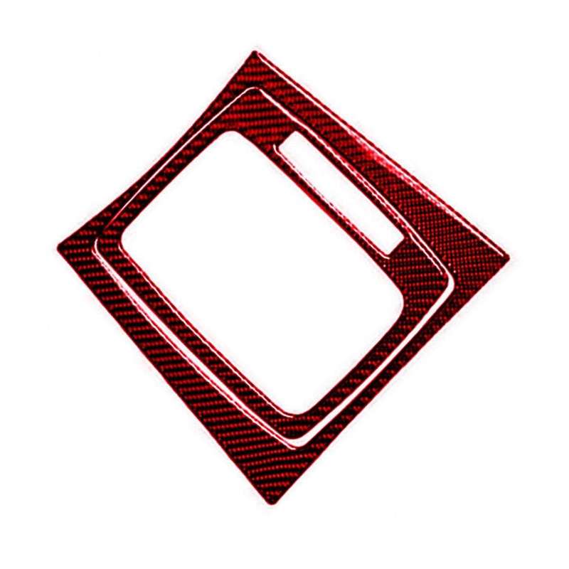 1Pcs Red Carbon Fiber Gear Shift Panel Trim Cover for C Class W204 2007-2013