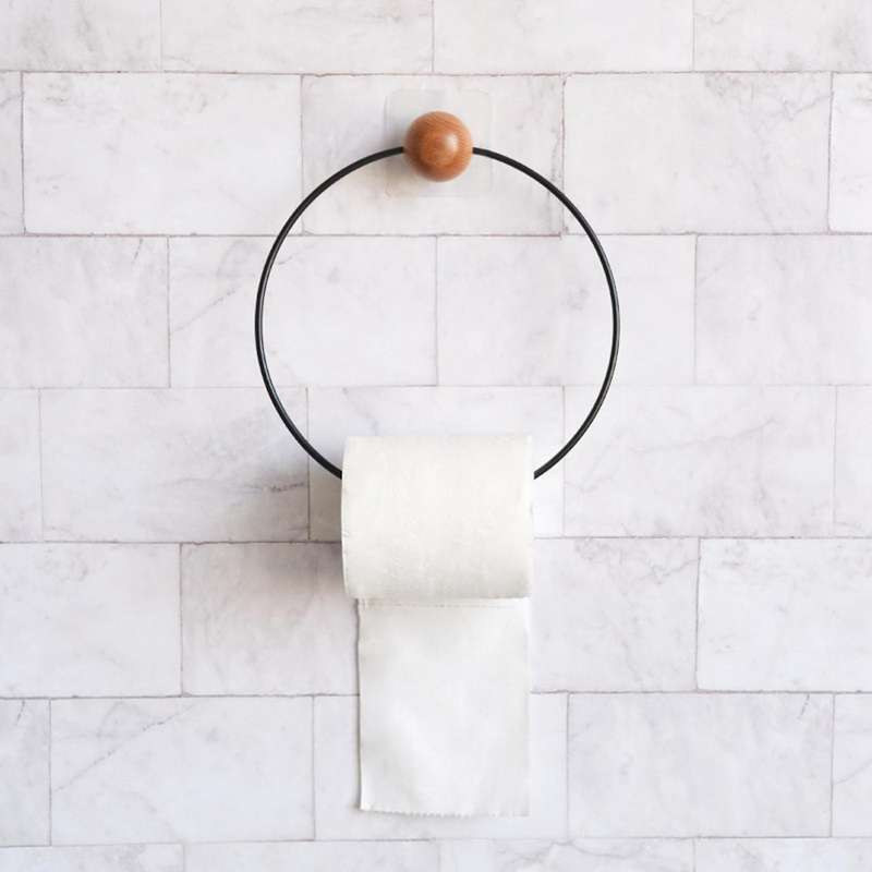 1PCS Simple Towel Holder Round Towel Ring Wall Mounted Towel Rack Shelf for Home Hotel Bathroom Acce