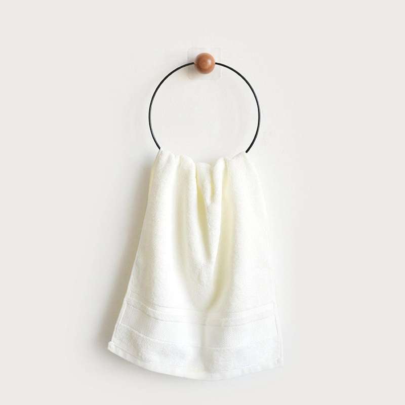 1PCS Simple Towel Holder Round Towel Ring Wall Mounted Towel Rack Shelf for Home Hotel Bathroom Acce