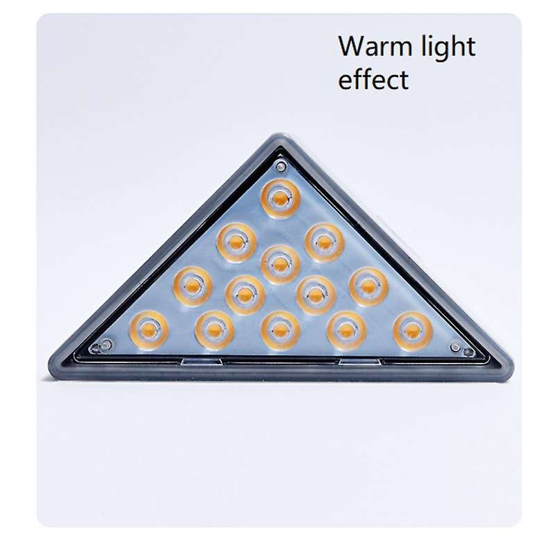 1PCS Solar Stair Light Outdoor Home No Wiring Rainproof Gray Solar Step Light Ambience Light,Warm Li