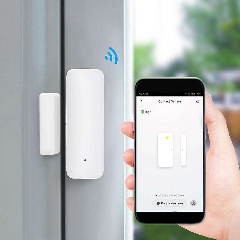 1pcs Tuya Smart Wifi Door Sensor Door Open / Closed Detectors Works with Tuya/ Smart Wifi App for A