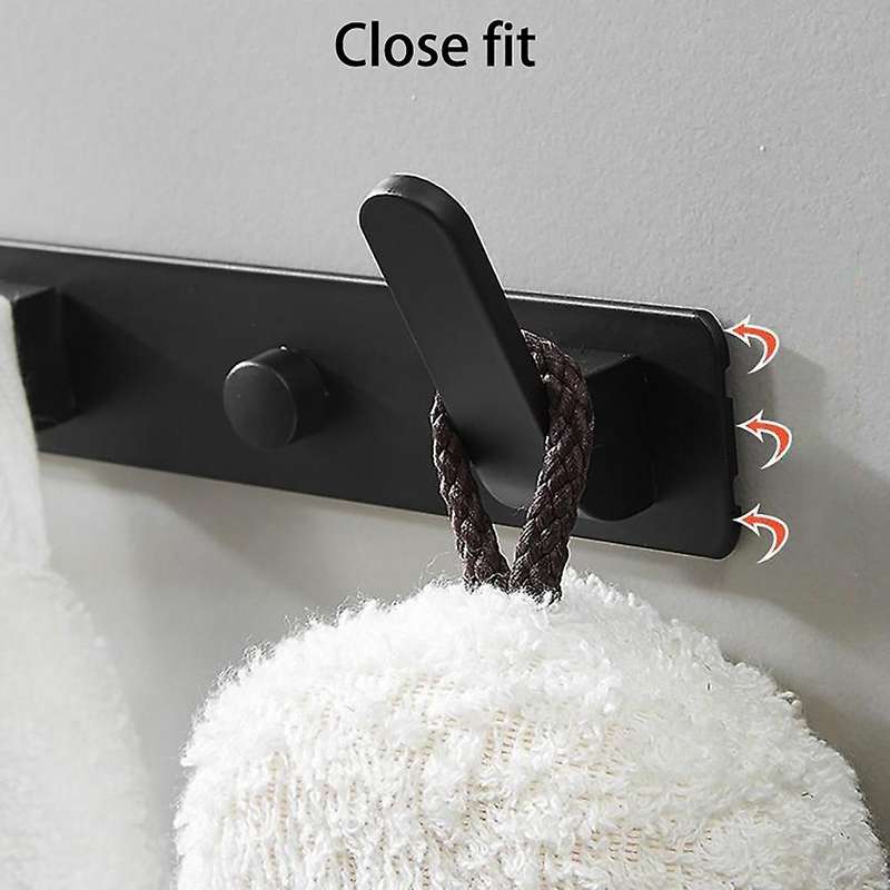 1Pcs Wall Coat Rack /Wall Hook with 6 Hooks for Kitchen Bathroom Entry 2 Installation Methods