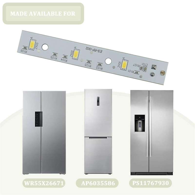 1Pcs WR55X26671 LED Light Compatible for Refrigerators LED Light Replace PS11767930 AP6035586 446853