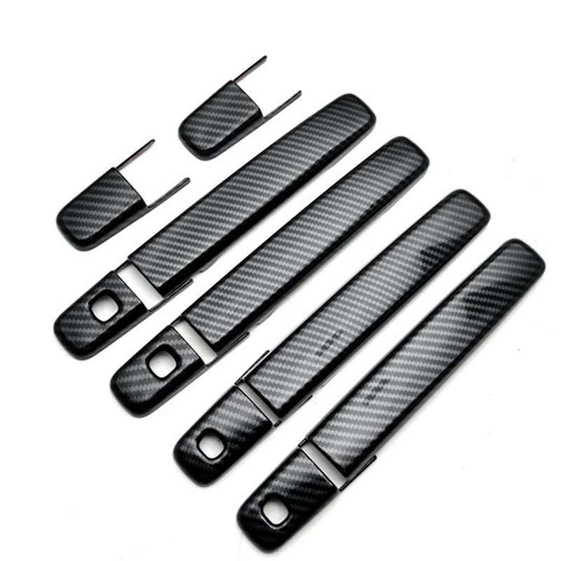 1set 4 Door Handle Carbon Cover Trim for Delica Mini 2023 2024 Outside Exterior Door Handle Protect