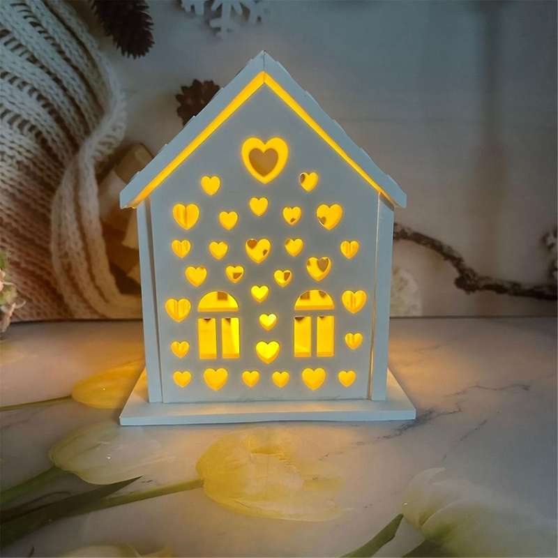 1Set 3D House Silicone Molds for Resin Concrete Love House Candle Holder Mold House Shaped Decoratio