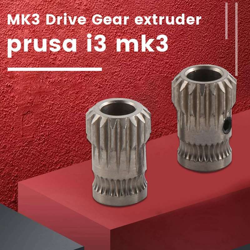 1set 3d Printer Mk3 Drive Gear Extruder Dual Gears Kit Drive Gears Extrusion Wheel for Upgrade Prus