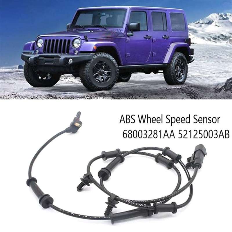 1set Abs Wheel Speed Sensor for 3.6l 2012-2017 3.8l 2007-2011 68003281aa 52125003ab
