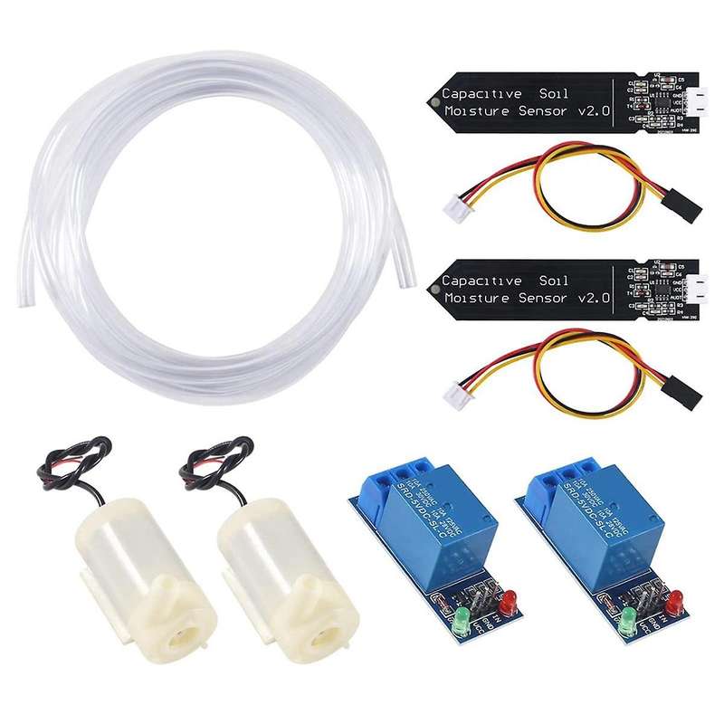 1set Automatic Irrigation DIY Kit Watering System Capacitive Soil Moisture Sensor and Water Pump for