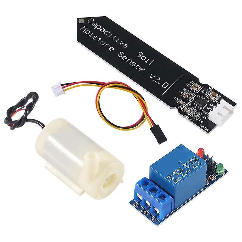 1set Automatic Irrigation DIY Kit Watering System Capacitive Soil Moisture Sensor and Water Pump for