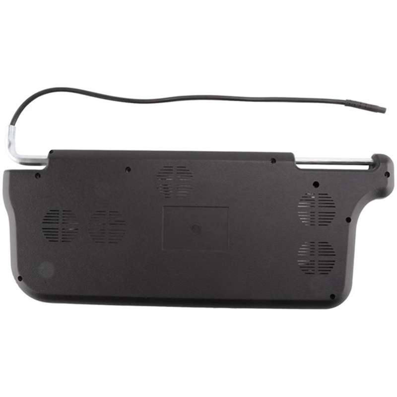 1Set 7Inch Black Car Sun Visor Rear View Mirror Screen LCD Monitor 2 Channel Video