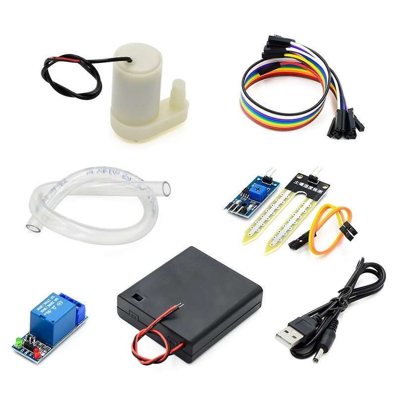 1Set Automatic Irrigation DIY Kit Water Pump Soil Moisture Detection Garden Drip Watering Watering I