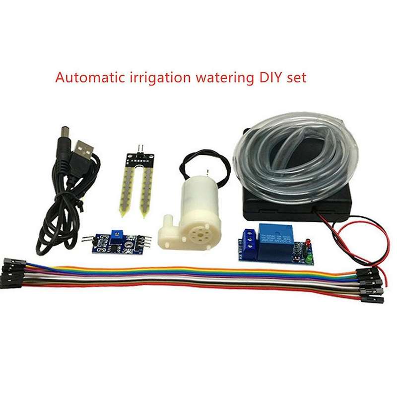 1Set Automatic Irrigation DIY Kit Water Pump Soil Moisture Detection Garden Drip Watering Watering I