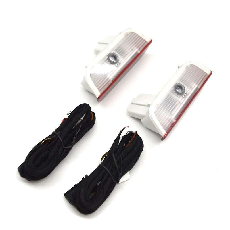 1Set Car Door Light LED Welcome Lamp DIY Logo Projector Light with Flash Warning Light Function for
