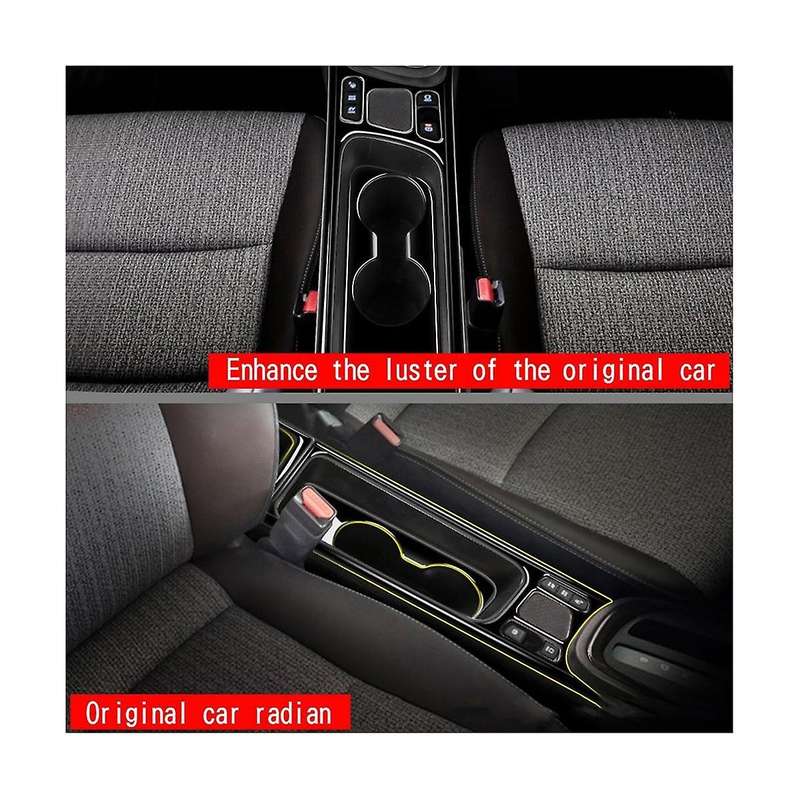 1set Car Center Console Water Cup Holder Decoration Cover Trim Sticker for Yaris 2022 Rhd Wood Grain