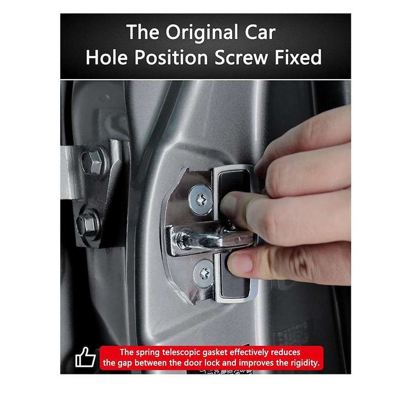 1Set Car Door Stabilizer Latches Protector for Land Cruiser LC200 LC300 Yaris Door Lock Buckle Cove