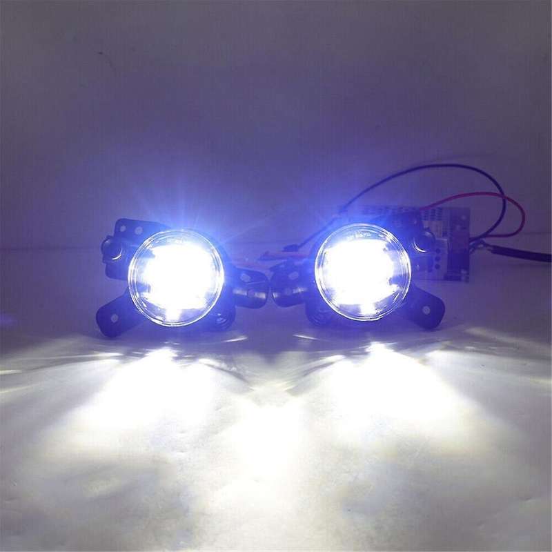 1Set Car Front Bumper LED Fog Light +Fog Lamp Cover+Harness Kit for 2023 2024 Daytime Running Light