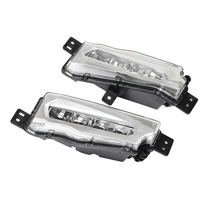 1Set Car Front Bumper Fog Lamp Grille Frame Trim Strip & LED Daytime Running Light for X3 X4 G08 G0