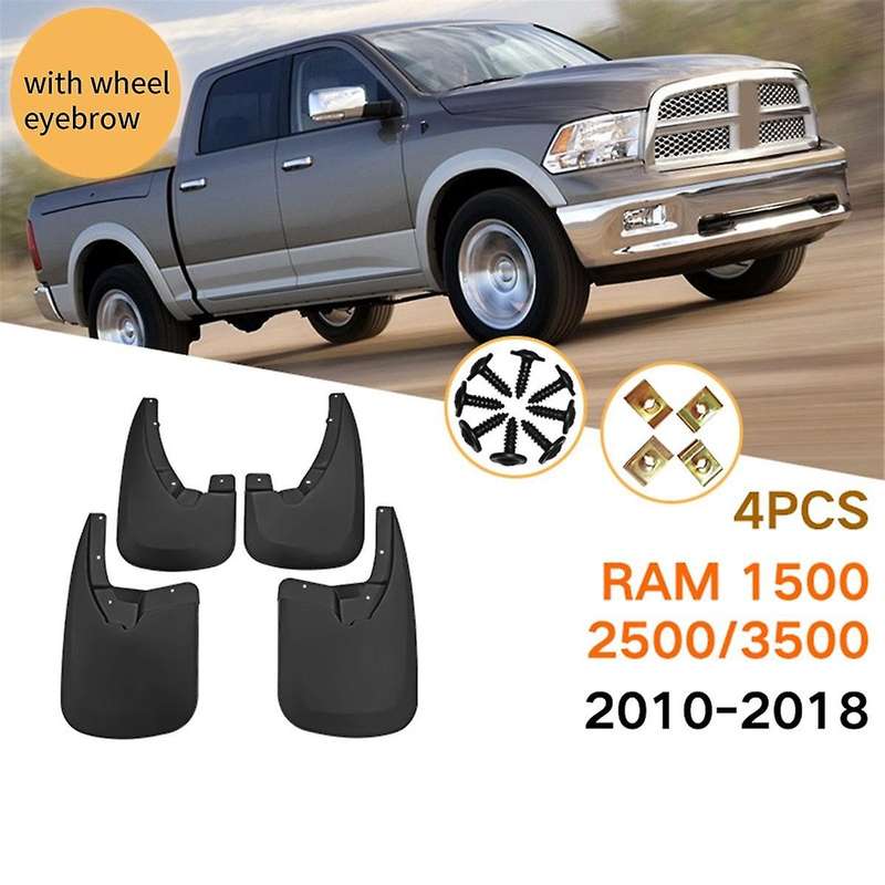 1Set Car Front Rear Mud Flaps Mudguards for Ram 1500 2500 3500 2010-2018 Mudguards Splash Mud Flaps