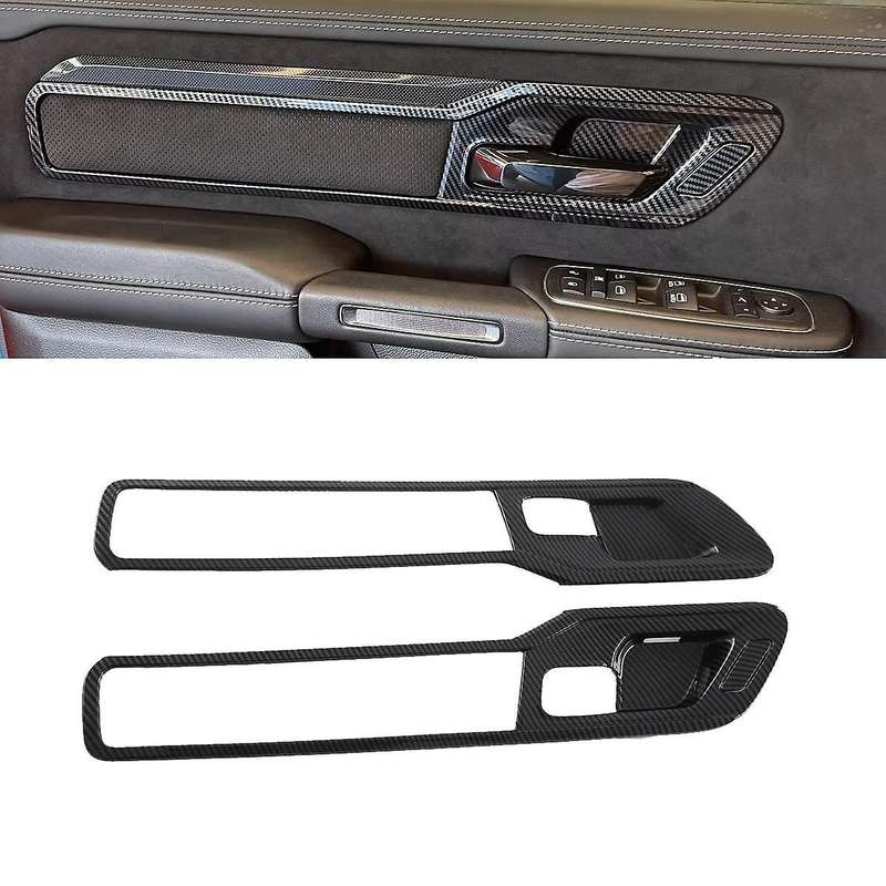1set Car Inner Door Handle Bowl Panel Frame Cover Trims for Ram 1500 2023- Interior Decoration