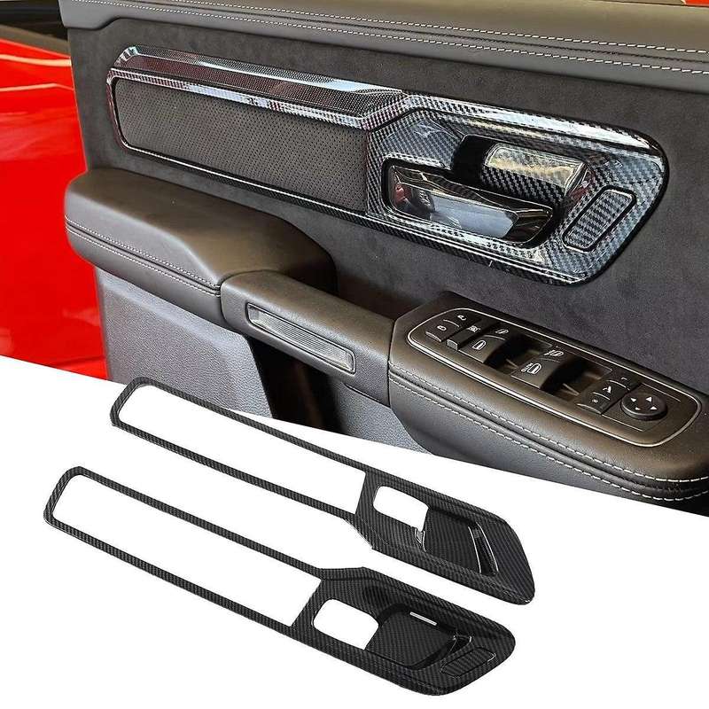 1set Car Inner Door Handle Bowl Panel Frame Cover Trims for Ram 1500 2023- Interior Decoration