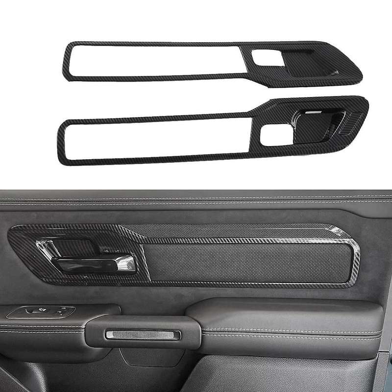 1set Car Inner Door Handle Bowl Panel Frame Cover Trims for Ram 1500 2023- Interior Decoration