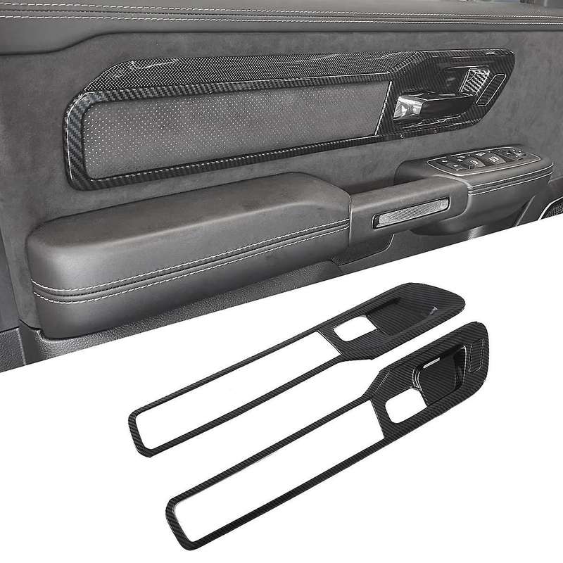 1set Car Inner Door Handle Bowl Panel Frame Cover Trims for Ram 1500 2023- Interior Decoration