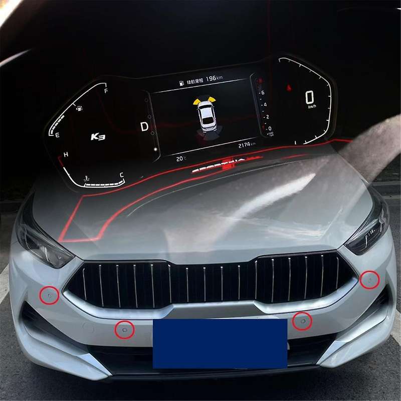 1set Car Front Radar Harness +electronic Eye Sensor+embedded Probes for 2019-2024 Parking Assist Rad