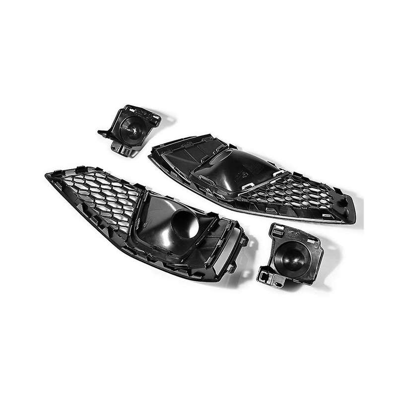 1set Car Front Lower Bumper Grille Fog Light Cover Honeycomb for A4 B9 S4 2019-2020 8wd807681j 8wd8