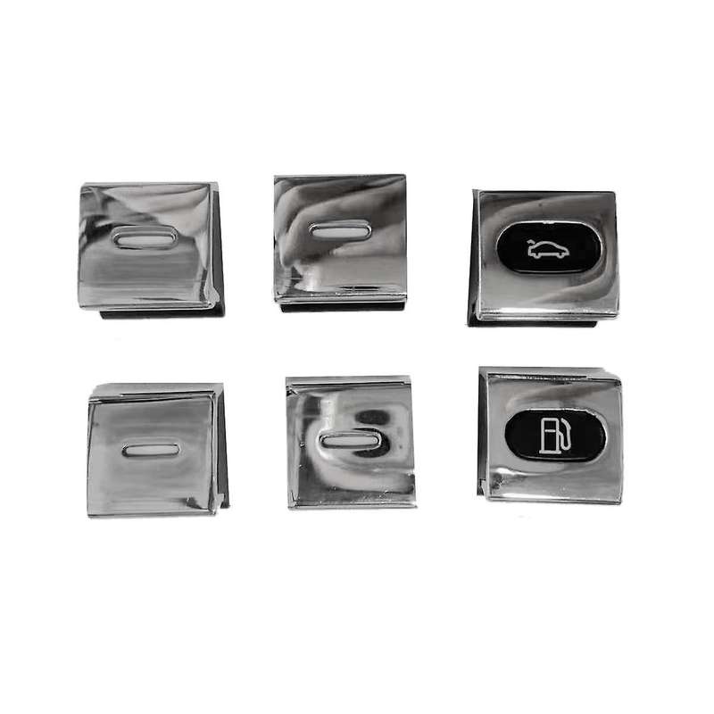 1Set Car Window Switch Button Gas Door Switch Trim Cover for GT 2004-2017 Power Window Lifter Chrome