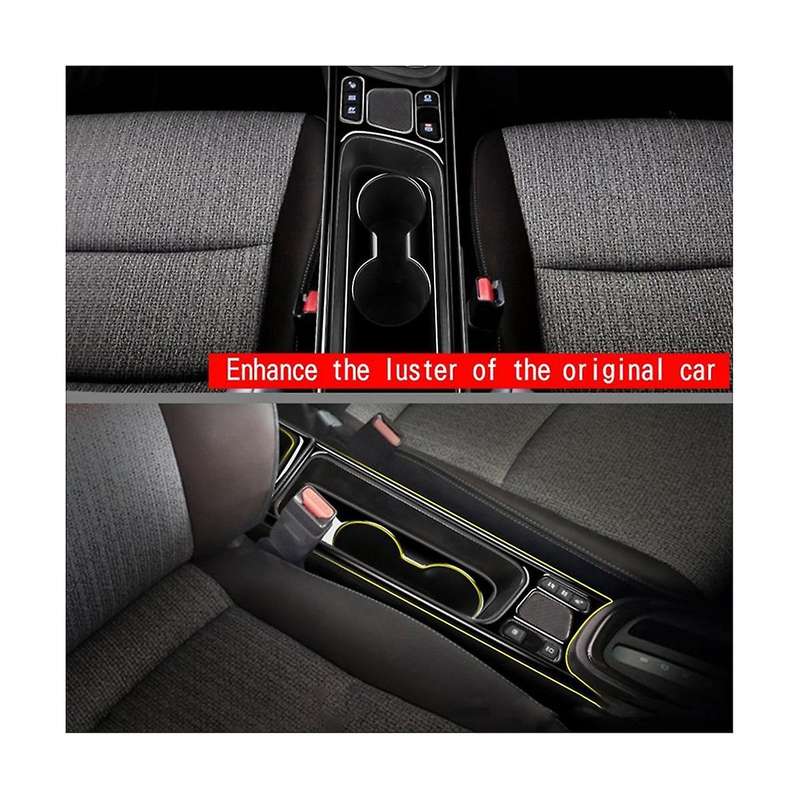 1set Car Water Cup Holder Decor Frame Center Console Water Cup Holder Decoration Cover Trim for Yari