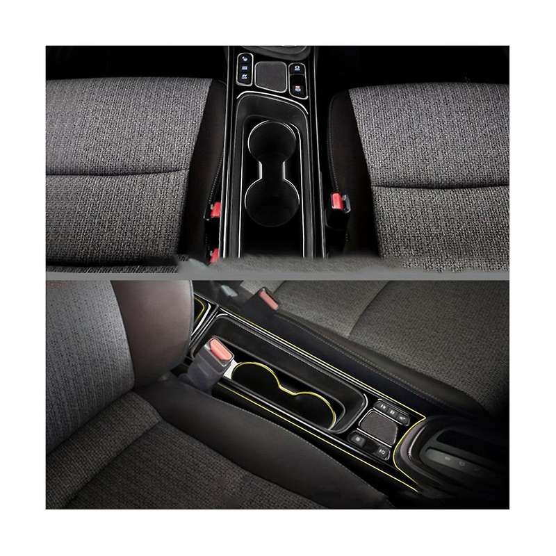 1set Car Water Cup Holder Decor Frame Center Console Water Cup Holder Decoration Cover Trim for Yari