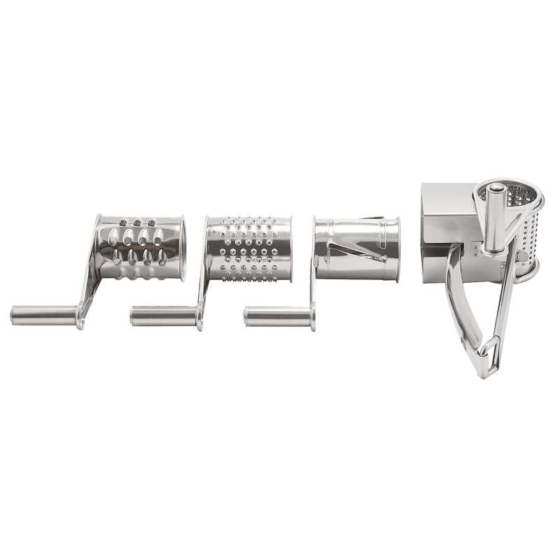 1set Cheese Cutter Slicer Shredder with 4 Interchanging Ultra Sharp Cylinders Stainless Steel Drums