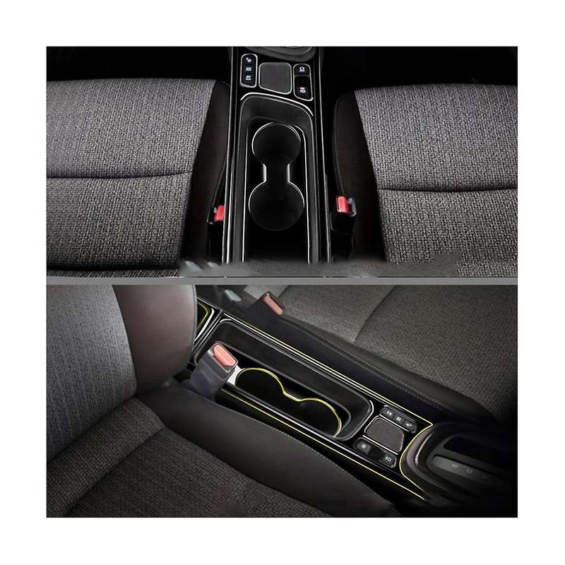 1set Car Water Cup Holder Decor Frame Center Console Water Cup Holder Decoration Cover Trim for Yari