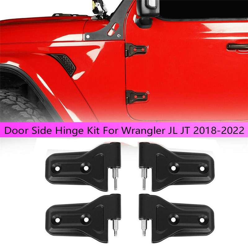 1set Door Side Hinge Kit for Wrangler Jl Jt 2018-2022 Left+right Heavy Duty Door Hinges
