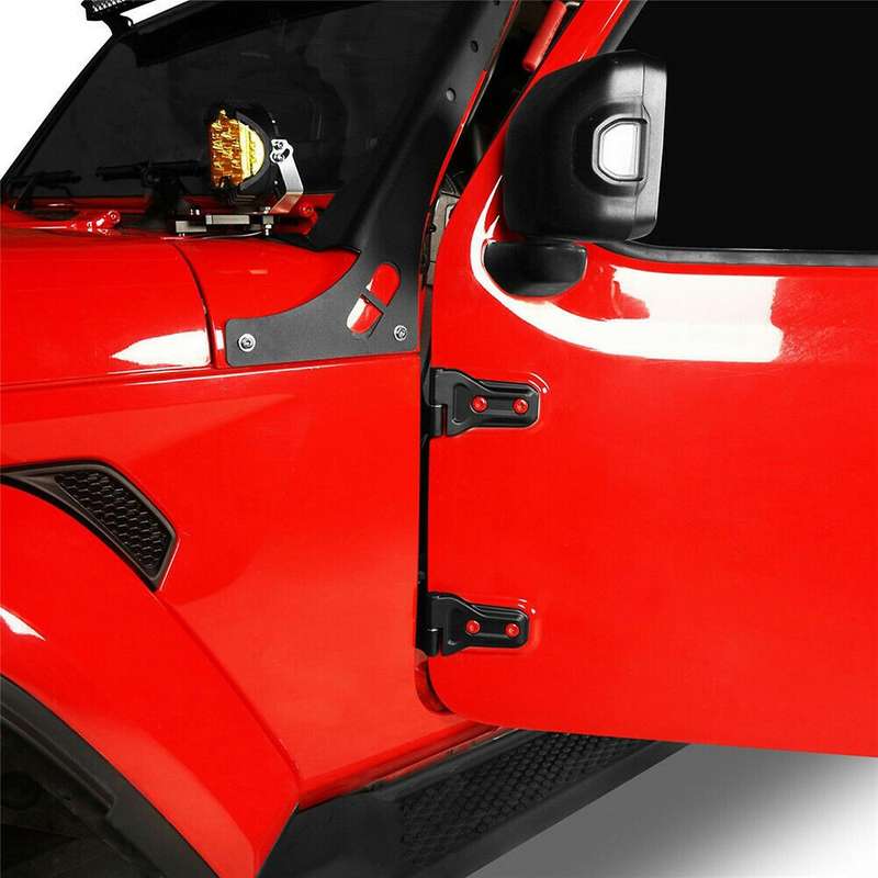 1set Door Side Hinge Kit for Wrangler Jl Jt 2018-2022 Left+right Heavy Duty Door Hinges