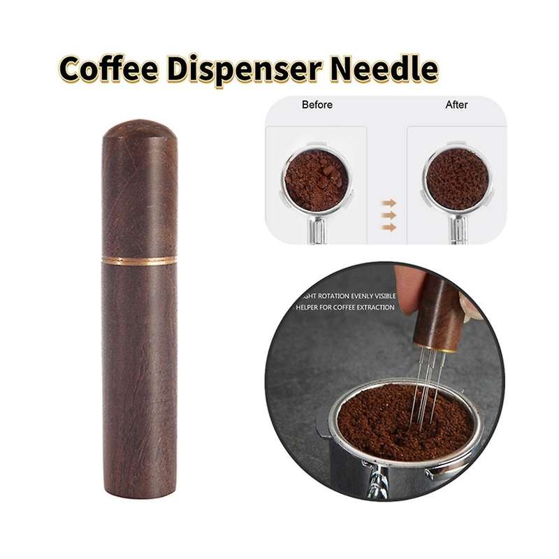 1set Coffee Needle Dispenser Coffee Tamper Stirrer, Stainless Steel Coffee Espresso Stirring Tools