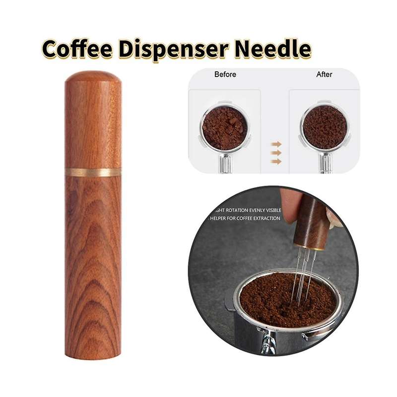 1set Coffee Needle Dispenser Coffee Tamper Stirrer, Stainless Steel Coffee Espresso Stirring Tools
