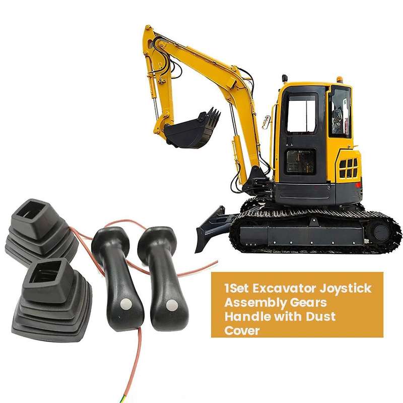1Set Excavator Joystick Assembly Gears Handle with Dust Cover for Rexroth Yuchai LOVOL Longgong- 55/