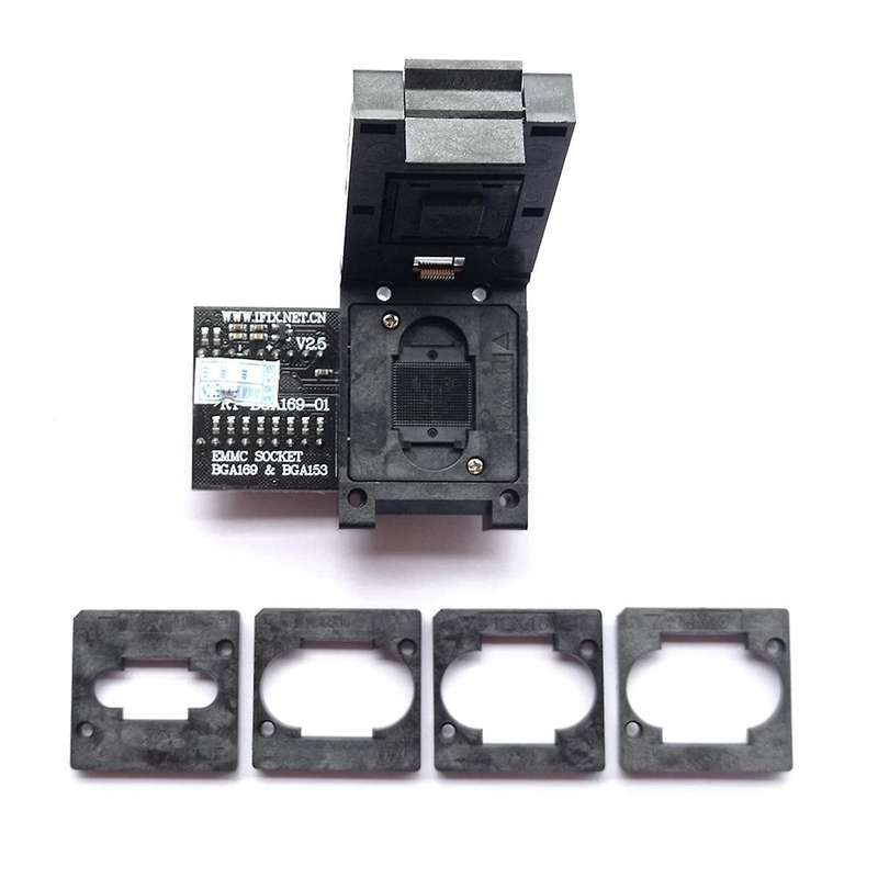 1Set Emmc Adapter Emmc Burning Seat Rt-Bga169-01 Bga169 Bga153 Emmc Adapter with 5Pcs Frame for Rt80