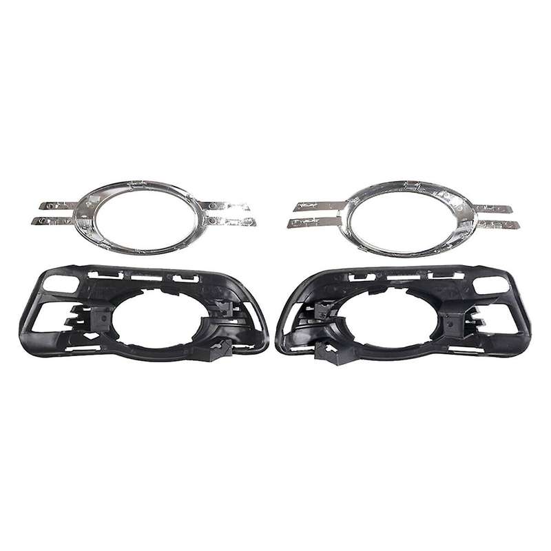 1set Front Bumper Fog Light Grille with Chrome Trim for W204 C250 C300 C350 2048852423 2048852523