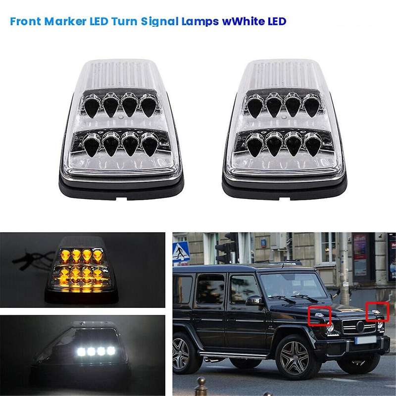 1Set Front Marker LED Turn Signal Lamps for G-Class W463 G500 G550 G55 G63 1990-2018 B