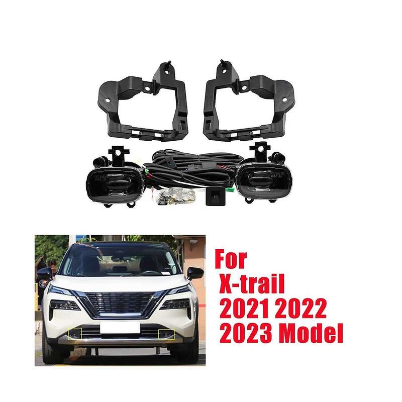 1set Front Bumper Led Daytime Running Lamp Harness Switch Assy for Frontier Rogue 21-23 Fog Light Co