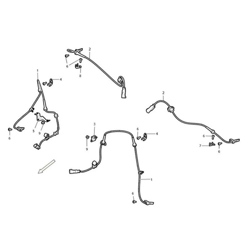 1Set Front Rear Wheel Speed Sensor 6009167-00-A 6006366-00-B for Model S 2012-2016 ABS Sensor 60091