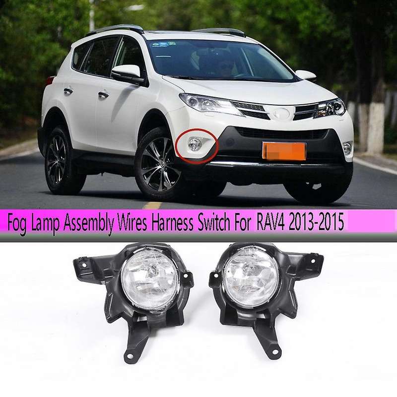 1Set LED Fog Light Front Bumper Light Fog Lamp Assembly Wires Harness Switch Accessories for 2013-20