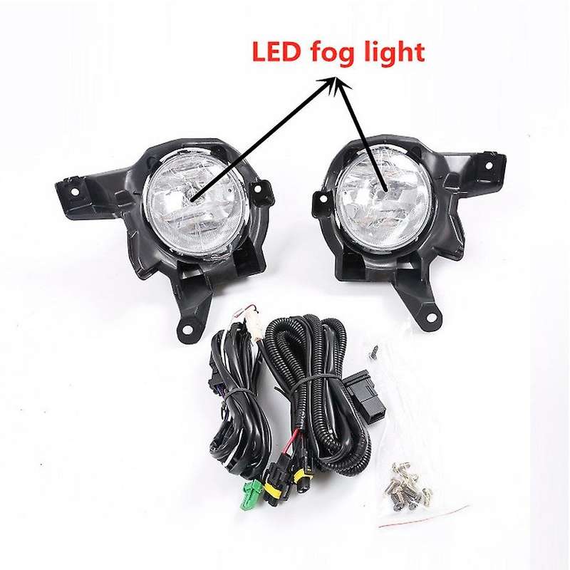 1Set LED Fog Light Front Bumper Light Fog Lamp Assembly Wires Harness Switch Accessories for 2013-20