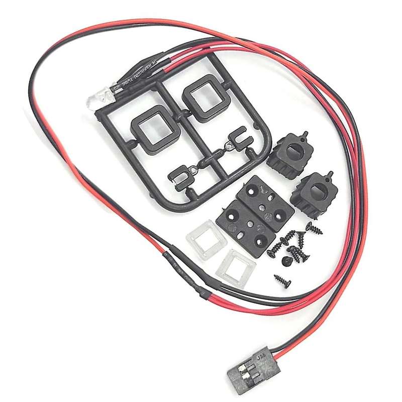 1Set RC Car Roof Light Luggage Rack LED Spotlight Plastic Base for SCX24 1/24 1/12 1/16 RC Car Acces