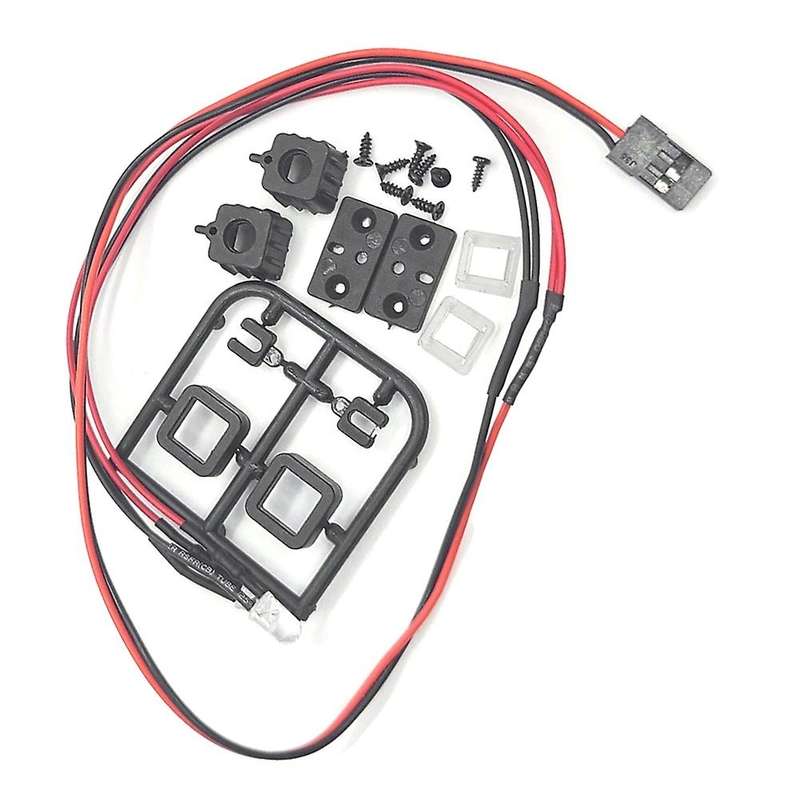 1Set RC Car Roof Light Luggage Rack LED Spotlight Plastic Base for SCX24 1/24 1/12 1/16 RC Car Acces