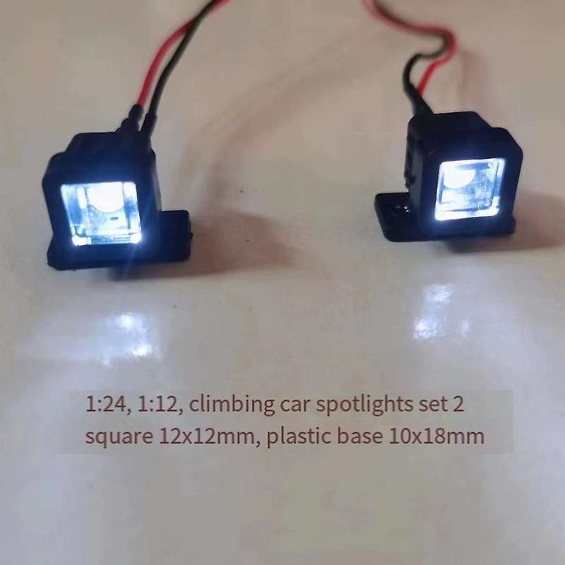 1Set RC Car Roof Light Luggage Rack LED Spotlight Plastic Base for SCX24 1/24 1/12 1/16 RC Car Acces