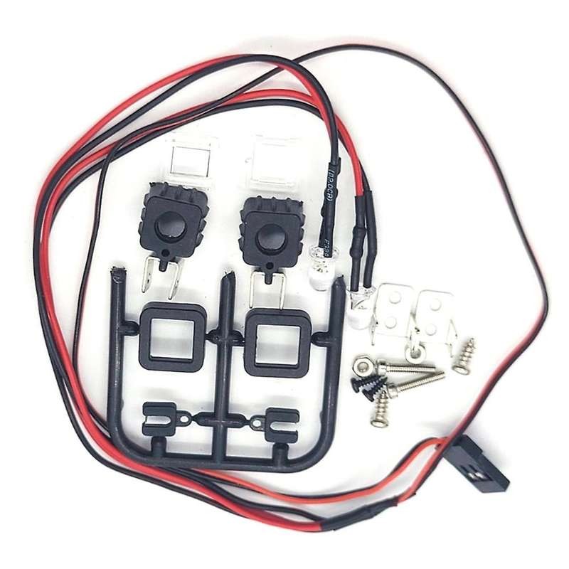 1Set RC Car Roof Light Luggage Rack LED Spotlight Kit for SCX24 1/24 1/12 1/16 RC Car Accessories Sq