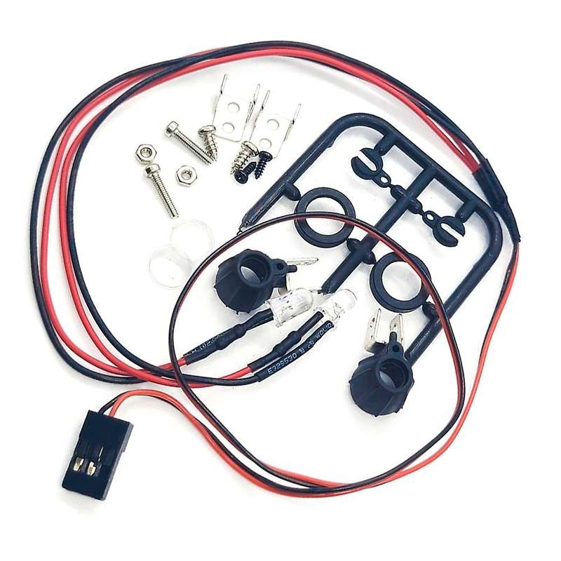 1Set RC Car Roof Light Luggage Rack LED Spotlight Kit for SCX24 1/24 1/12 1/16 RC Car Accessories Ro